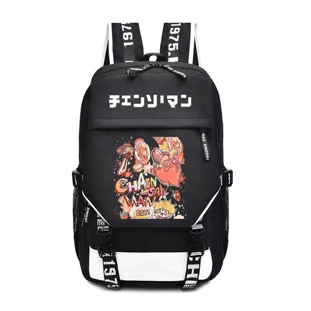 Animation, Chainsaw Man, Sac à dos, Sac de voyage d'extérieur, Cartable étudiant grande capacité.