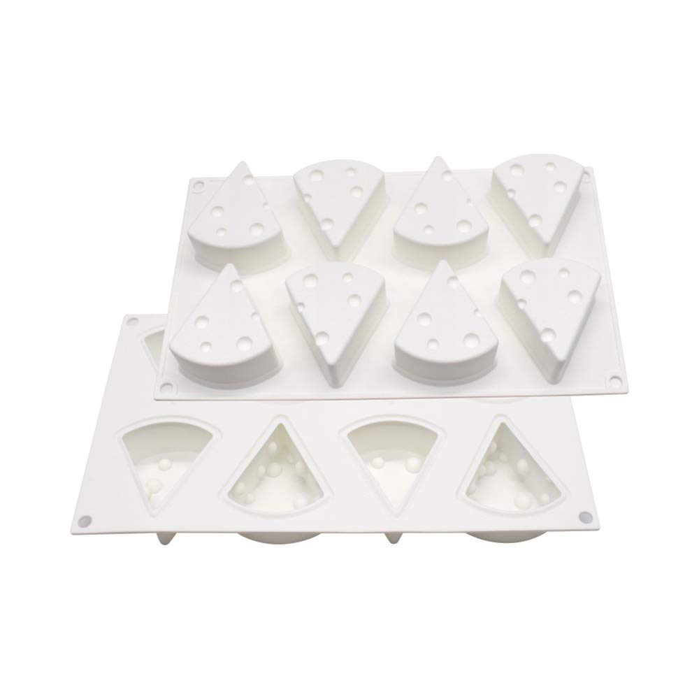 Silicone Mousse Cake Mold, 3D Bakeware DIY Mold, 8-Cavity Small Cheese Cake Mold