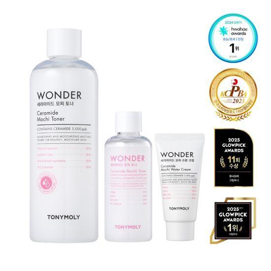 Tony Moly Wonder Ceramide Mochi Toner 500ml Promotion (+100ml + 30ml Cream)