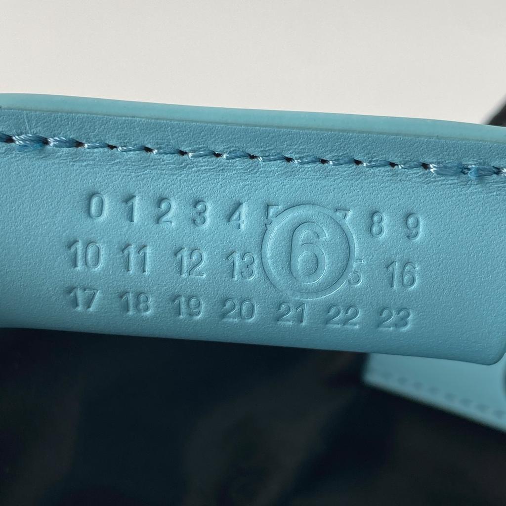 Used Maison MargielaShoulder Bag Blue canvas/leather Women