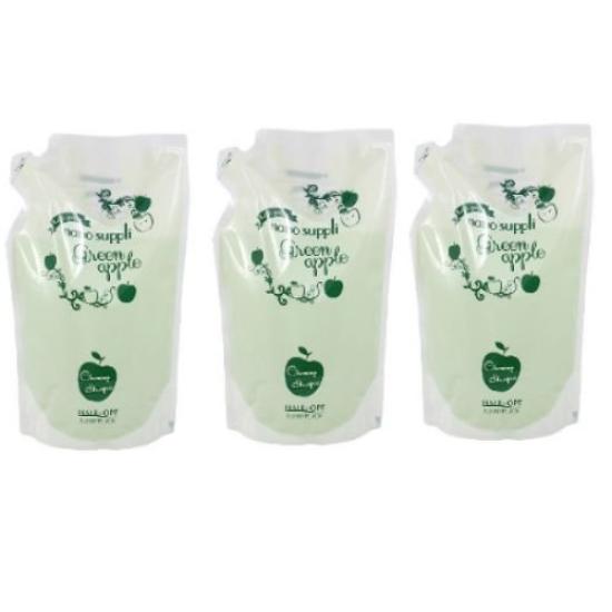 

[Set of 3] Sunny Place Nano Supplement Hair Cleansing Shampoo Green Apple 800ml (Refill)
