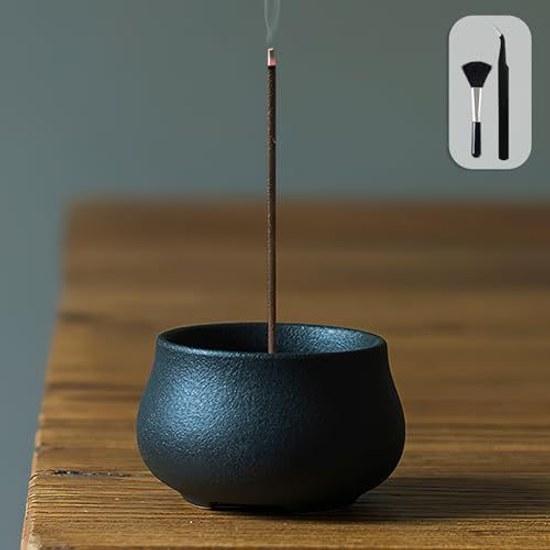 GOKEI Incense Holder Stick Burner Japanese Style Ceramic Stylish Stand Aroma Buddhist Altar Mini Simple Tray Calming Healing Goods Yoga Meditation