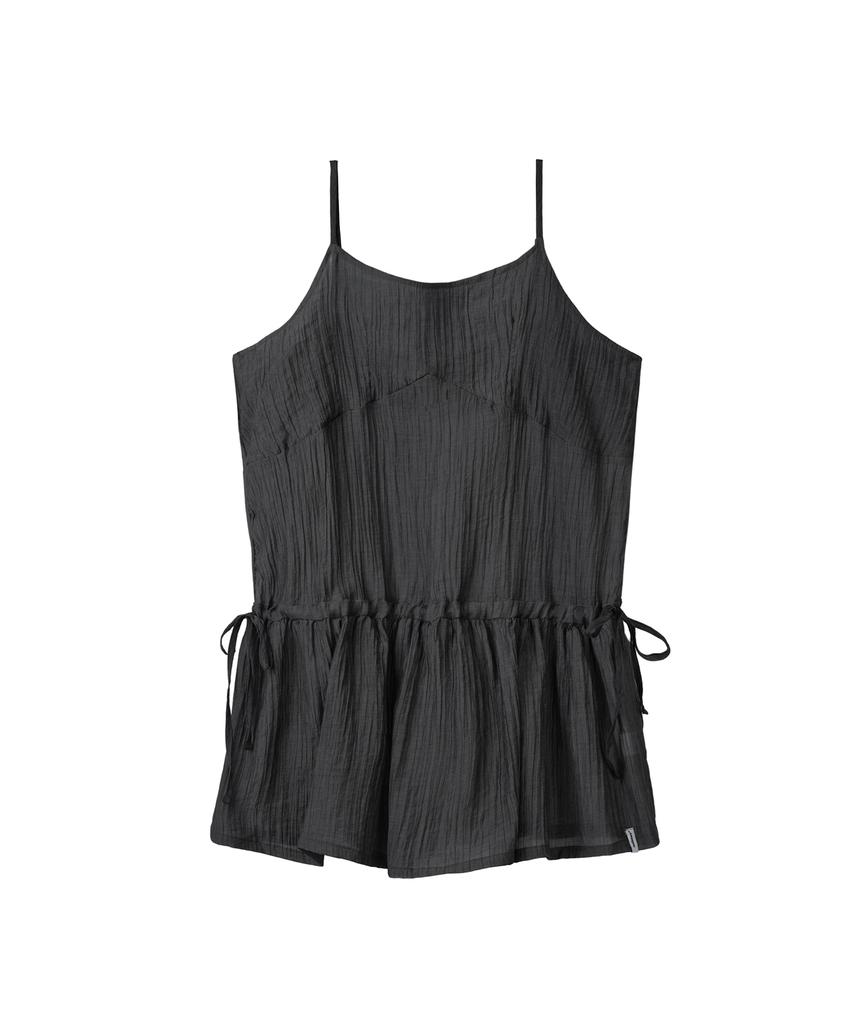 Mellotoli Wrinkle String Sleeveless Dress (3 Colors)