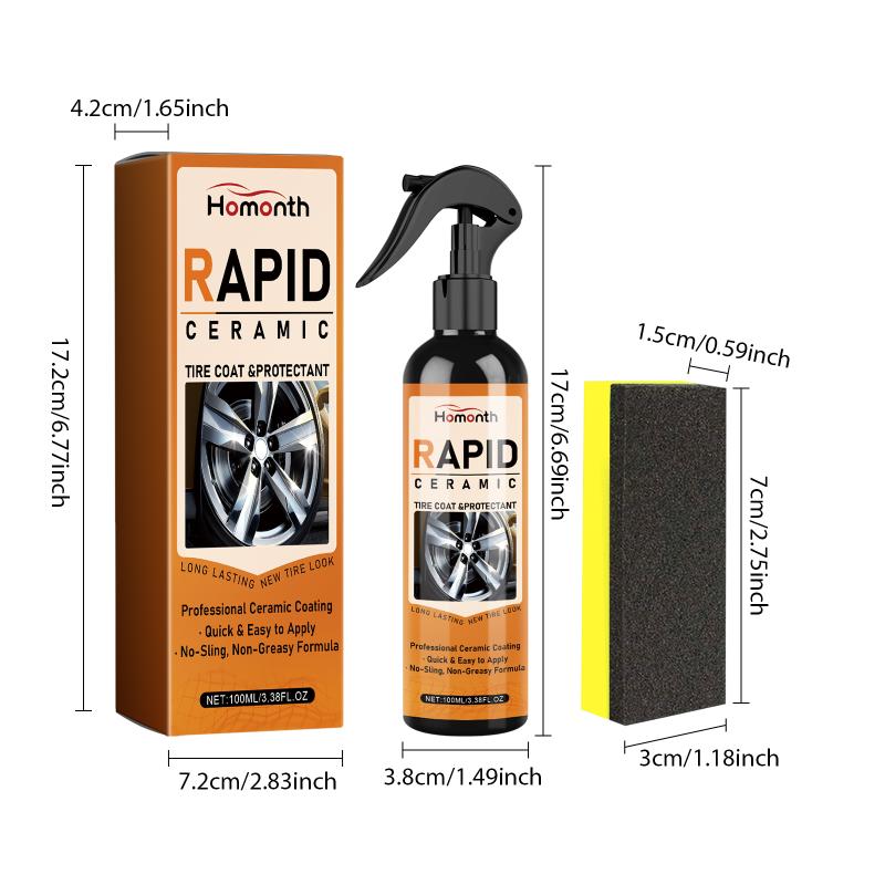 Car Wheel Rust Dust Remover Polishing Spray Tire Refurbishing Agent Dustproof Long Lasting for Car Enthusiast Garage