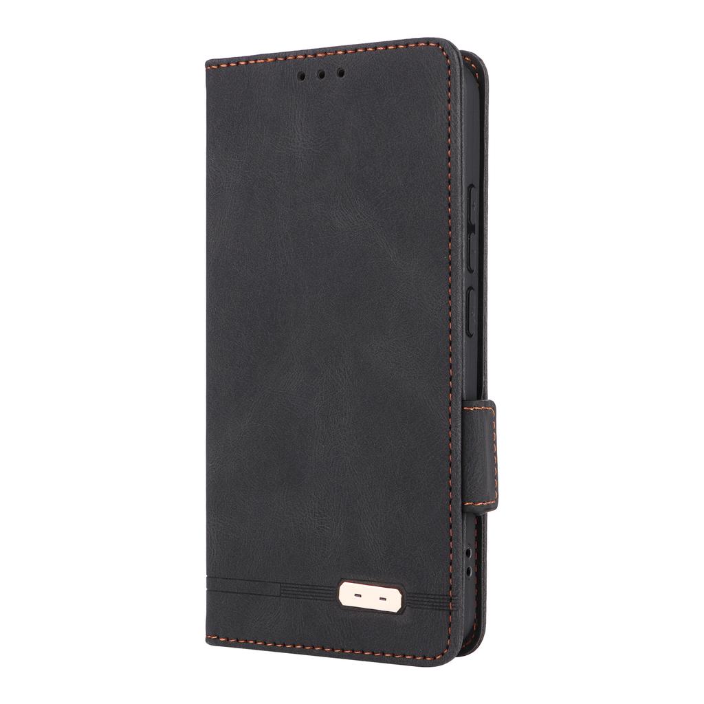 For Oppo Oppo A6 Pro 5G Case Leather Wallet Flip Phone Cover with Hardware Decor