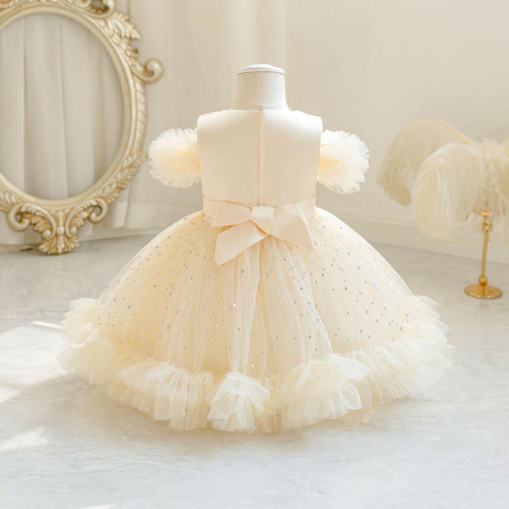 Mädchen Prinzessin Hochzeitskleid 1-5 Jahre Baby Mädchen Mesh Baumwolle Geburtstagsparty Kleider Kinder Mädchen Kleid Kinder Ballkleid Kostüm