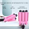 Custom Logo Electric Wholesale Home Use Magic Hair Curler 3-in-1 Triple Deep Waver Iron PTC Ceramic 3-Barrel Hair Waver LCD