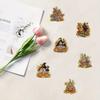 6Pcs Acrylic Special Shape Santa Claus Diamond Art Fridge Magnet Diamond Painting Refrigerator Magnet for DIY Crafts Party Gift