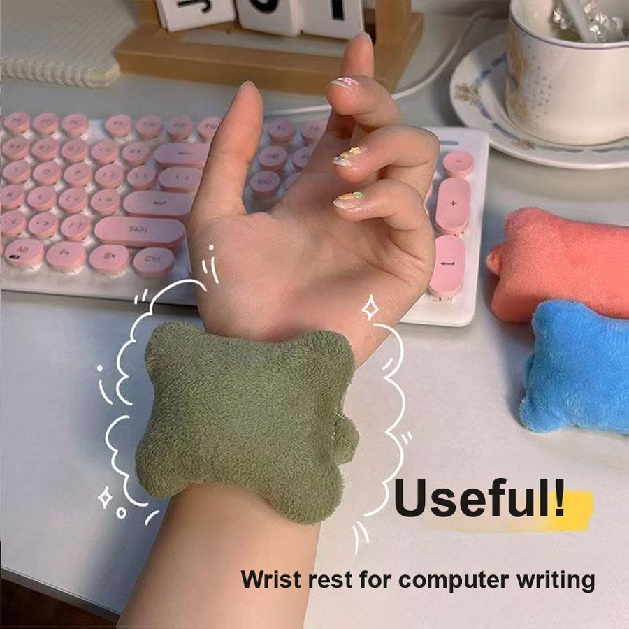 Wrist Mouse Pad Pillow Hand Rest Support with Elastic Strap for Keyboard Typing, Office Hand Rest