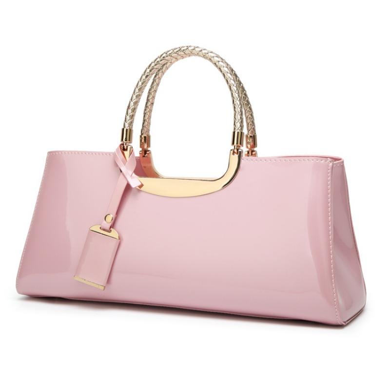 Women's Bag Fashion Gloss Paint Leather Handbag Bride Wedding Bag Dinner Bag
