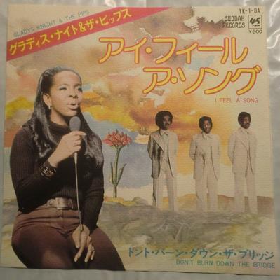 7inch Record GLADYS KNIGHT PIPS  I Feel A Song YK1DA BUDDA 1974 Japan SoulFunk Used