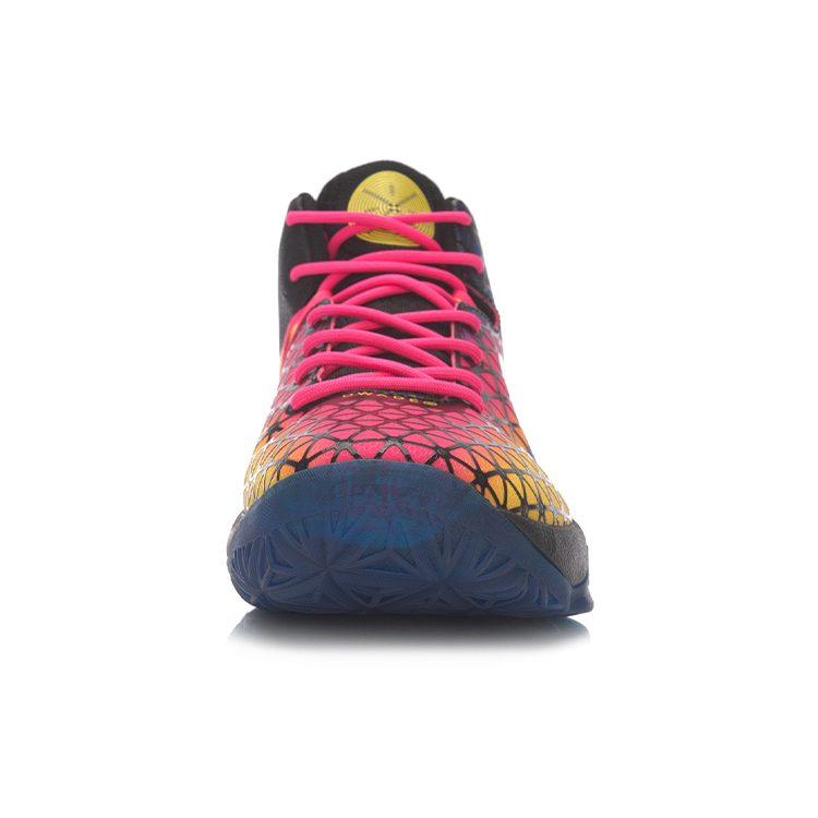 Li Ning All In Team 4 Basketball Shoes Men's Mid Top Black/Pink/Yellow ABAM011-4