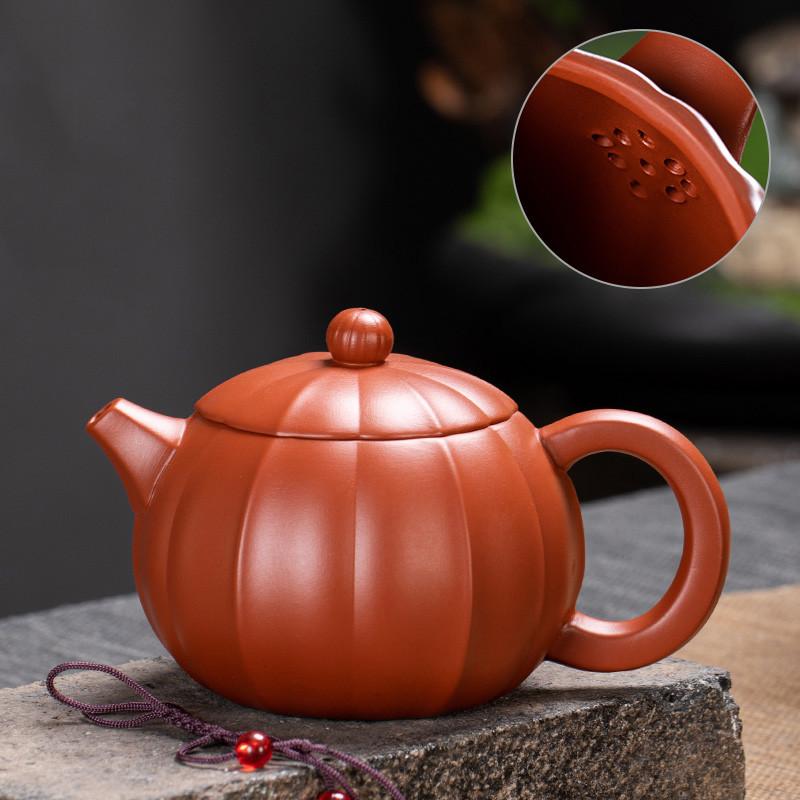 Traditional Purple Clay Teapot Dahongpao Ball Hole Filter Tea Infuser Raw Ore Zisha Tea Set Household Beauty Xishi Teapot