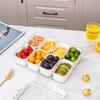 1pc Multi-Compartment Snack Serving Tray With Lid & Handle, Food Storage Box, Portable Food Container For Parties