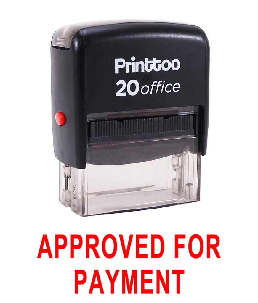 Printtoo Self Inking APPROVED FOR PAYMENT Rubber Stamp Office Stationary Custom Stamp -