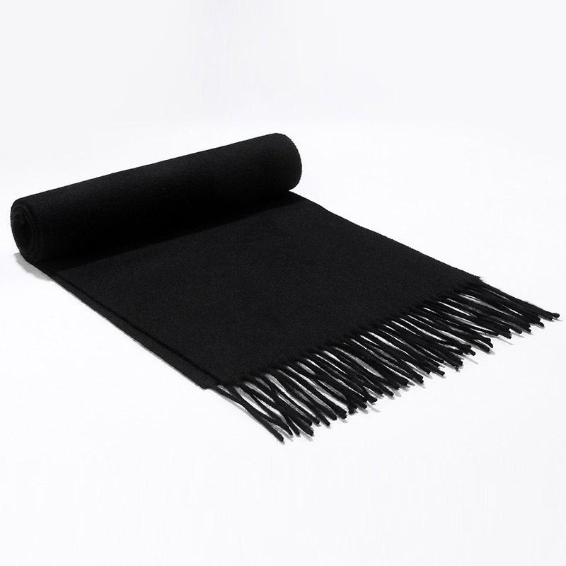 Mary Hot Sale Men's and Women's Solid Color Red Scarf Wool Thickened Business Autumn and Winter Scarf Company Annual Meeting Gift LOGO