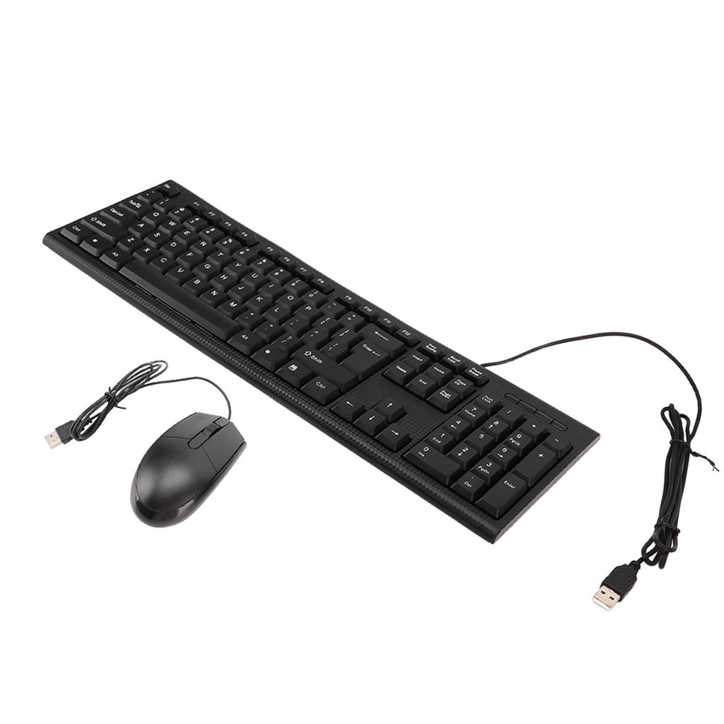 CMK858 USB Keyboard and Mouse Set 104 Keys Computer Keyboard 1600DPI Mouse for Home Office
