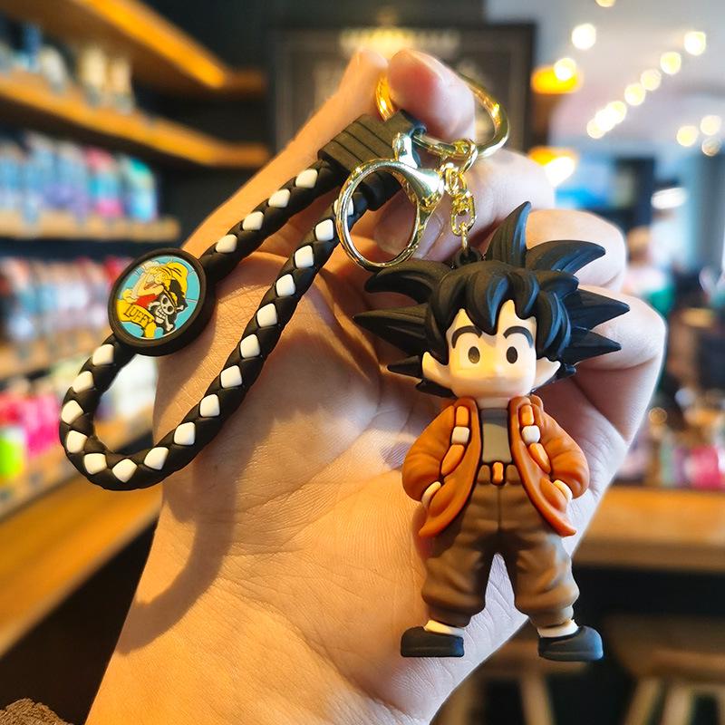 Cartoon Knit Luffy & Zoro Keychain Pendant