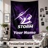 Wall Hanging Tapestry With Custom Name & Text, Melbourne Storm Decorative Tapestry For Bedroom