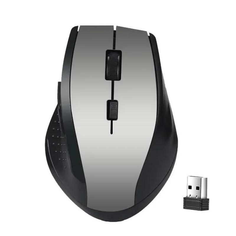 

2.4Ghz Wireless Mouse Gamer for Computer PC Gaming Mouse with USB Receiver Laptop Accessories срібний