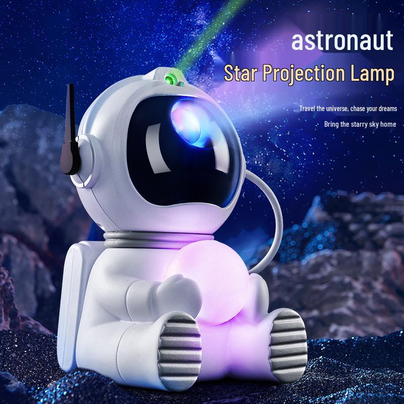Astronaut Floor-Standing Starry Sky Projector Night Light with USB Remote Control