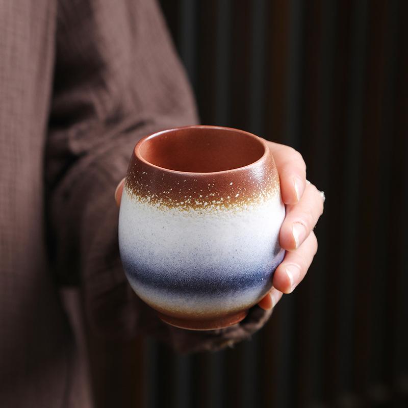 200ml Japanese Style Ceramic Cup Kiln Change Wine Mug Water Mugs Coffee Cup Personal Single Pottery Tea Cups Drinkware New