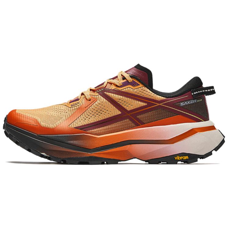 ANTA Nitro Edge Men Trail Running Shoes Orange Dark Brown White 112445516A-3 41