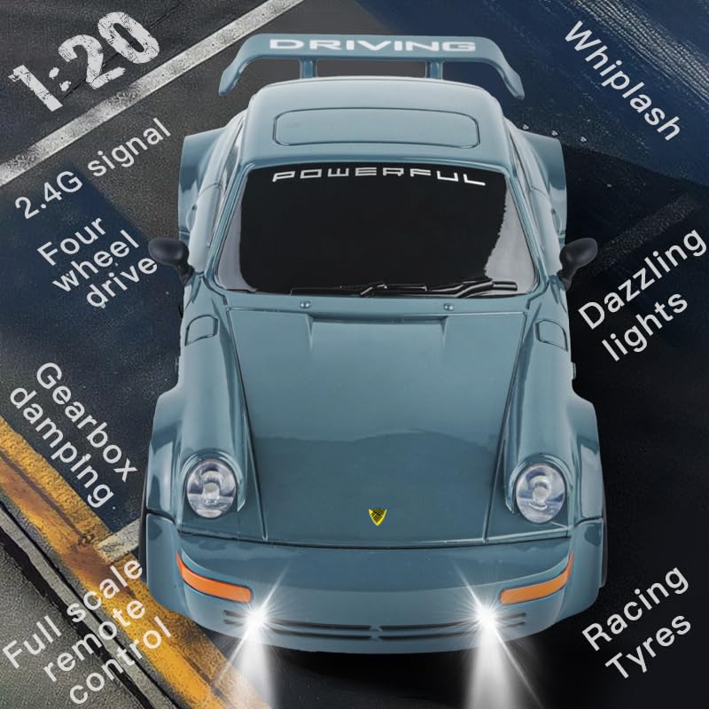 KFPLAN KF27 Měřítko Driftové Auto s LED Stolní RC 4WD Rádiem Řízené Mini Drift Dárek Hračka pro Chlapce Schválené Technické Normy 1/20 Světla, Auto, Auto,