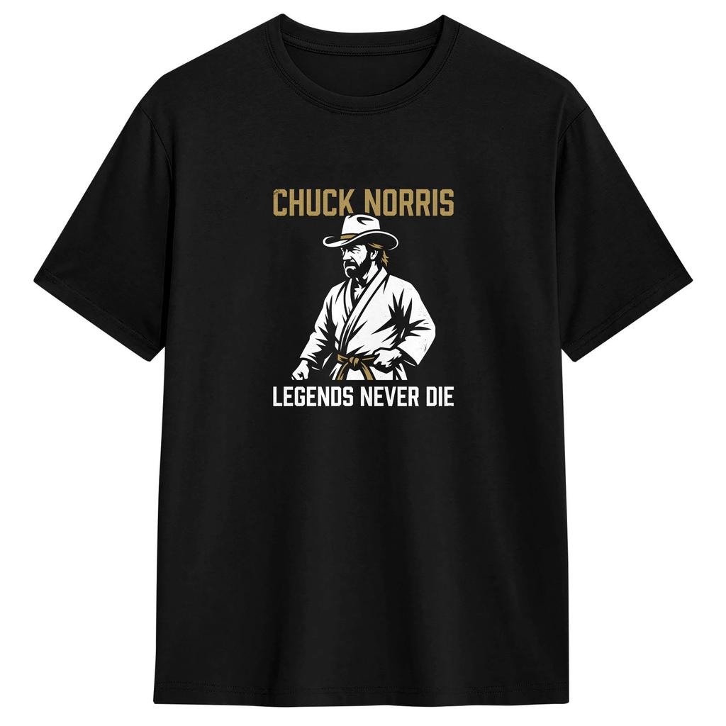 Chuck Norris T Shirt Harajuku T Shirts ShortSleeved Vintage Tshirt Summer Cotton Oversized Top Tees