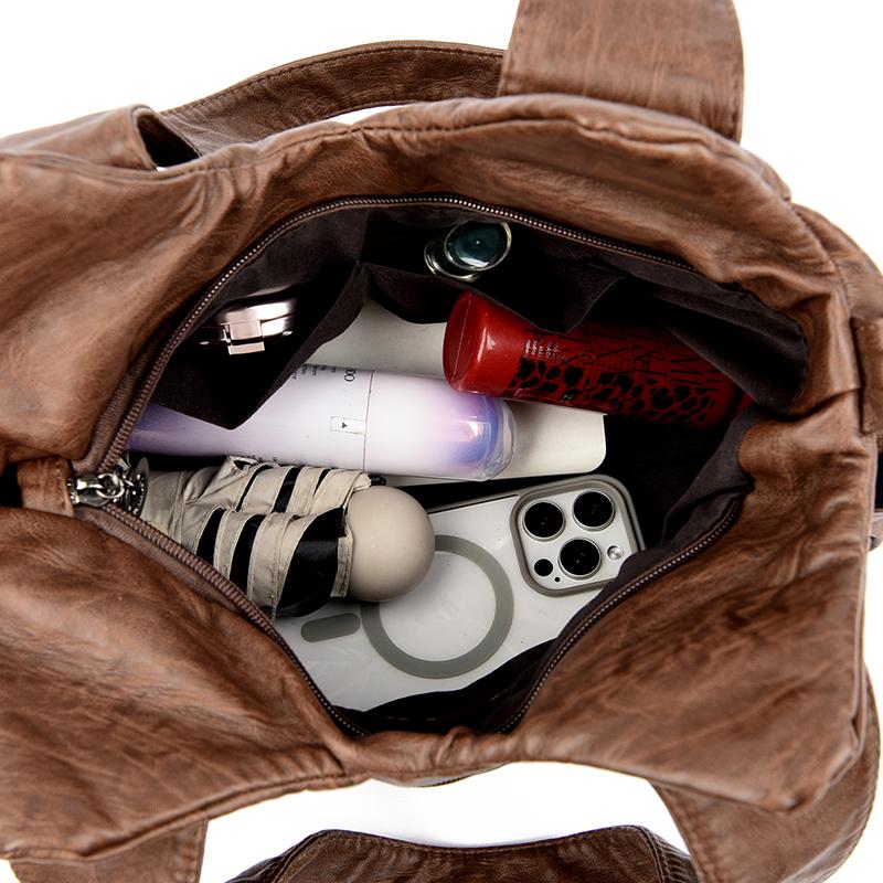 Vintage Leather Hobo Bag for Women Large Capacity Shoulder Bag Women Bags Ladies Leather Messenger Bags