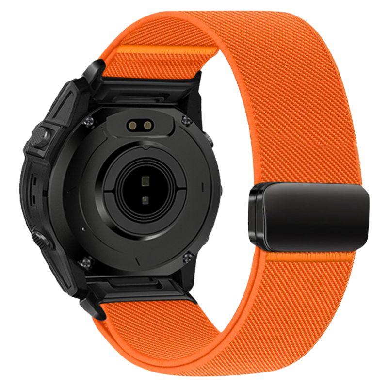 

20/22/26mm QuickFit Magnetic Nylon Strap for Garmin Fenix 8 Straps Watchband Garmin Fenix 8 51 47 43mm Elastic Bands 7 7X 6 6X for Garmin 20mm оранжевый