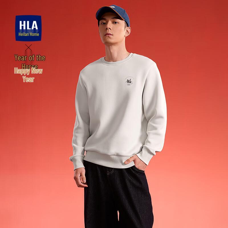 

HLA Men s Spring 2026 Year of the Horse Embroidered Round Neck Sweatshirt L