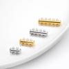 18K Vacuum-Plated Stainless Steel Dual/Triple Row Snap Buckle Clasp for DIY Necklace/Bracelet Jewelry