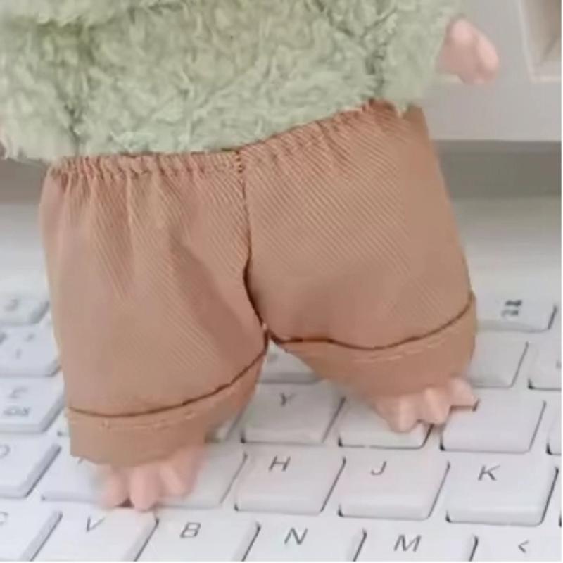 For 15/17cm Cute Labubu Doll Clothing Cool Handsome Wolf Hoodie Coat Glasses Collar Trendy Doll Clothing Toy Accessories Gifts