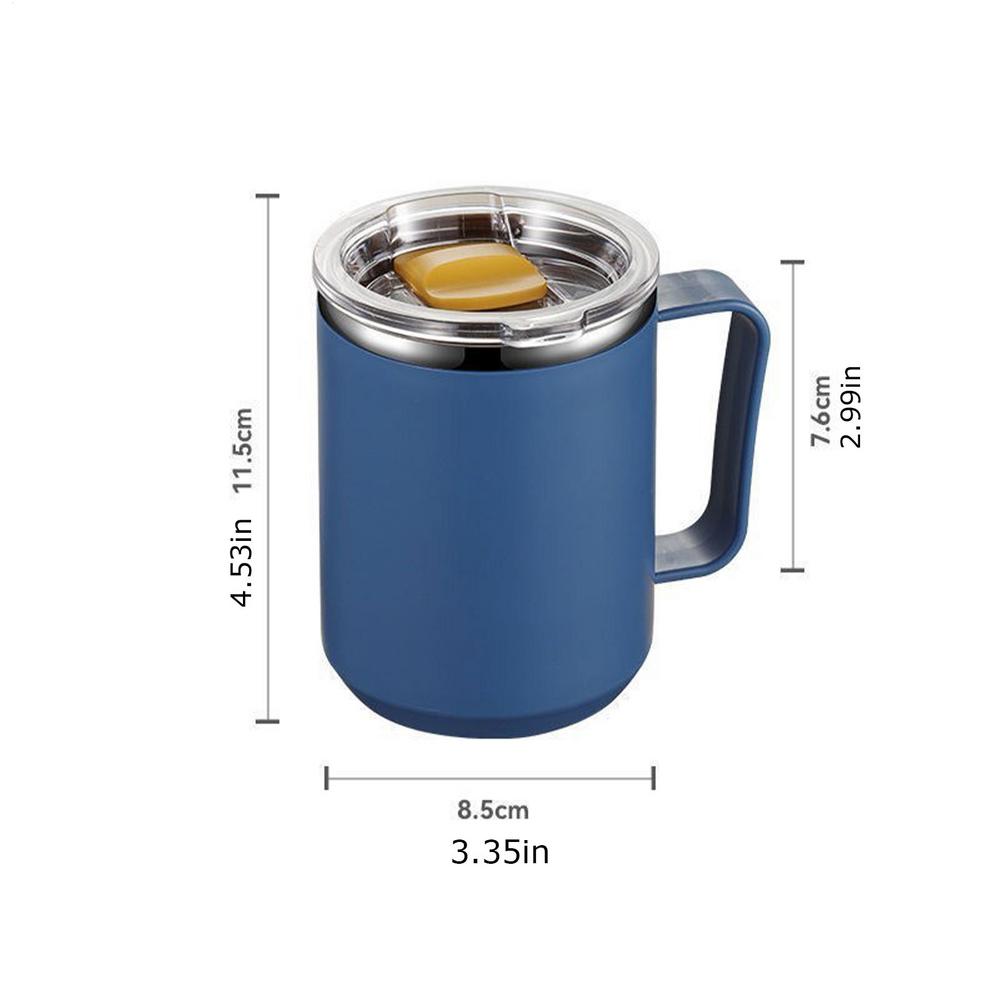 450ml Stainless Steel Mugs Insulated Coffee Mug With Handle And Lid Double Wall Vacuum Travel Mug For Office Outdoor Thermos cup
