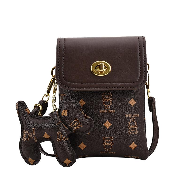 Hong Kong Typhoon Cigarette Box Bag New Trendy Vertical Small Square Bag White Shoulder Crossbody Mobile Phone Bag Women's Bag