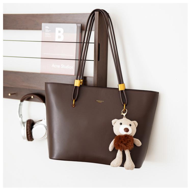 

Simple retro commuter tote bag women s new solid color casual shoulder bag to work shopping versatile handbag