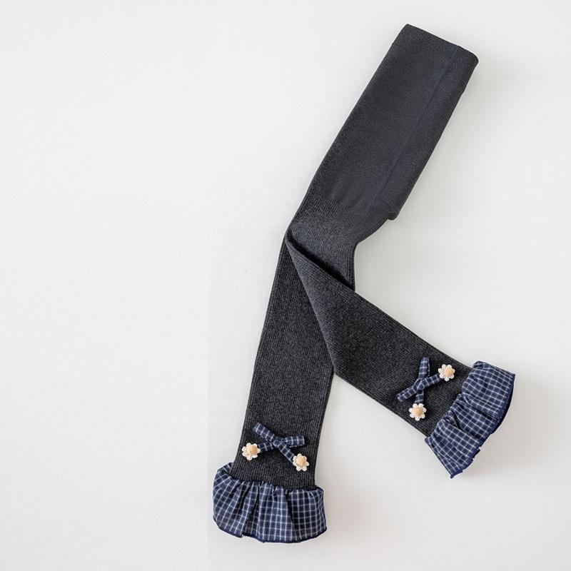 Baby Mädchen Leggings Strumpfhosen Baby Strumpfhose Kind Kleinkind Lotusblatt Spitze Hose Baumwollstrick Hose Für Kind Säugling Legging Winter