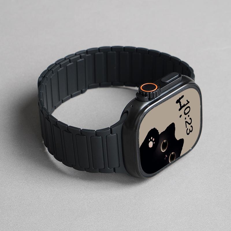Strap for Apple Watch 10 Band 44mm 40mm 49mm 45mm 41mm 46mm Magnetic Silicone Loop Bracelet iWatch Series 11 9 8 7 6 Se Ultra2 3