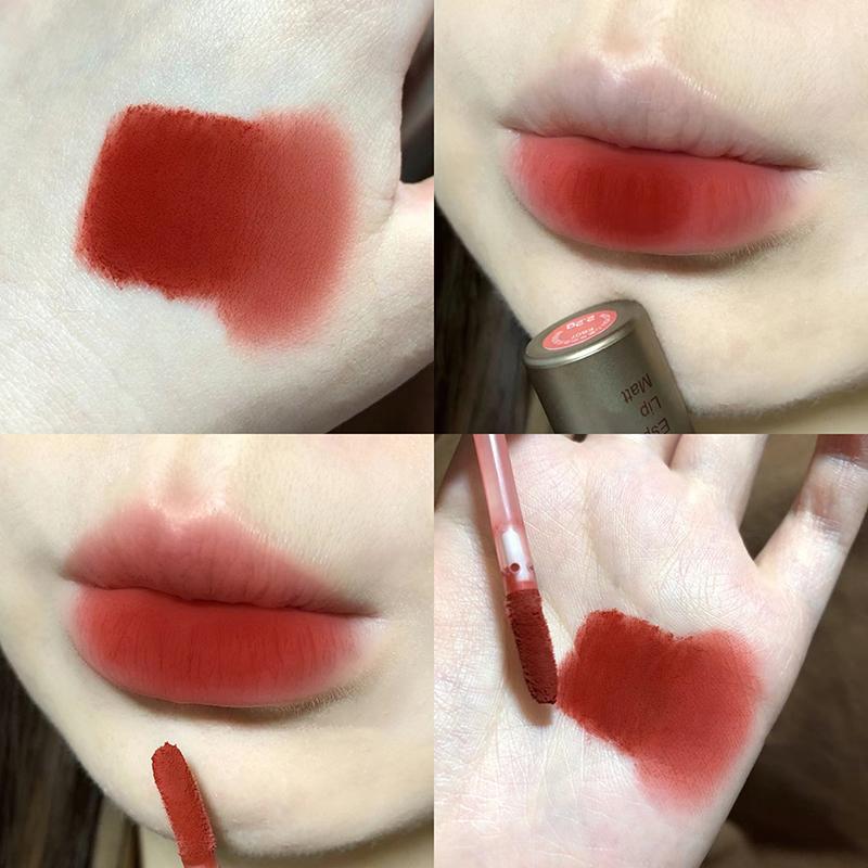 Dark Red Velvet Matte Lipstick Waterproof Long Lasting Matte Lip Glaze Lipgloss Non-Stick Cup Makeup Lip Tint Cosmetic Makeup