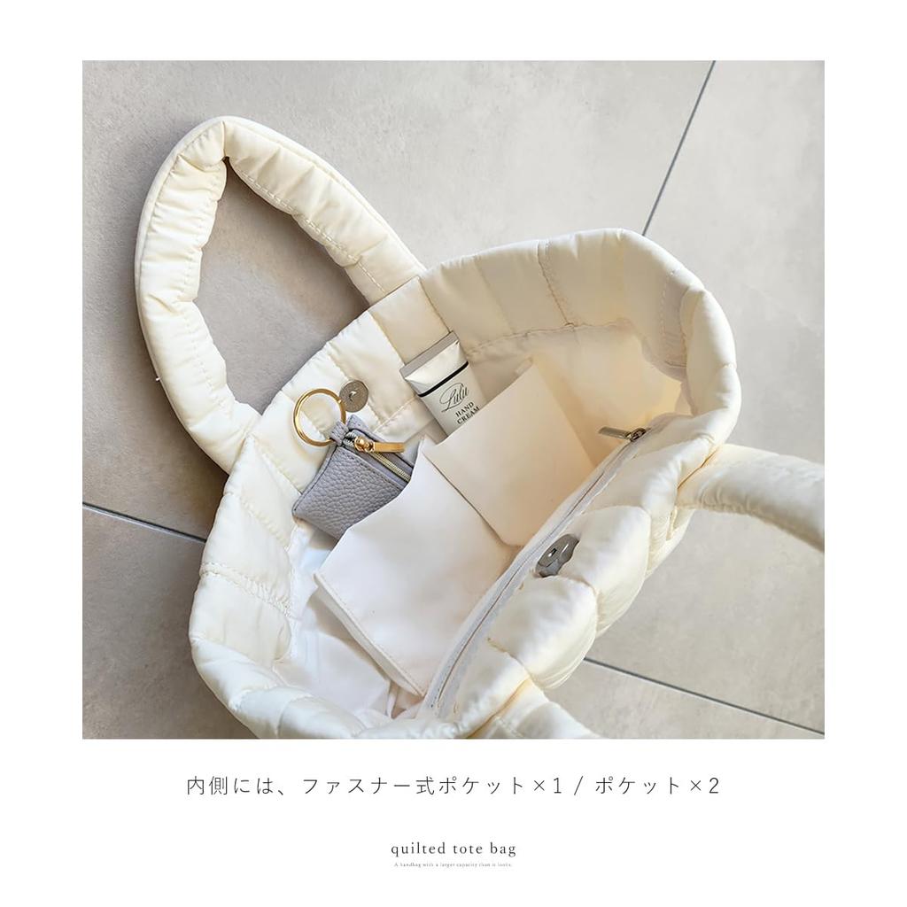 Gisele Stepp-Tragetasche, Mini-Tote, Großes Fassungsvermögen, Leicht, Kleine Nylon-Handtasche für Damen, Perfekt für den Arbeitsweg, die Schule oder als Nebenhandtasche,