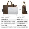 CONTACT'S Genuine Leather Business Bags for Men High Quality Briefcase Sling Shoulder Messenger Bags Tote 14 Inch Laptop Bags