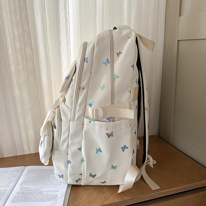 Cartoon Print Student Schoolbag Women's Large Capacity Backpack