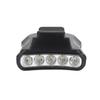 5 LED   Clip Head Lamp Light Hat HeadLamp For Outdoor Fishing Camping (Black)