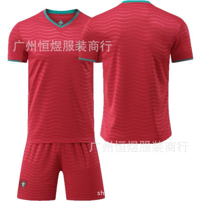 A26 Portugal World Cup Red Pants No. 7 C Ronaldo Children Adult Jersey 26
