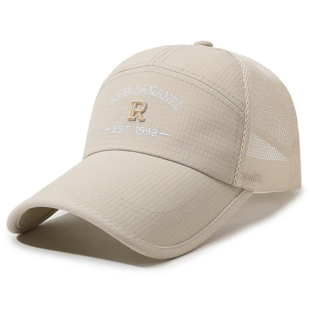 Letter Embroidery Breathable Baseball Cap Sun Protection Quick Dry Sun Hat  For Man Women