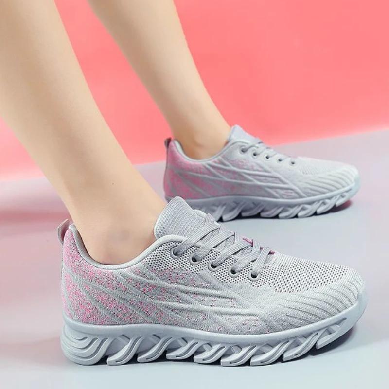 Fashion Casual Trends 2025 Lace Up Women's Running Shoes Comfortable and Elegant Korean High Quality New Designer Luxury Ladies Footwear
