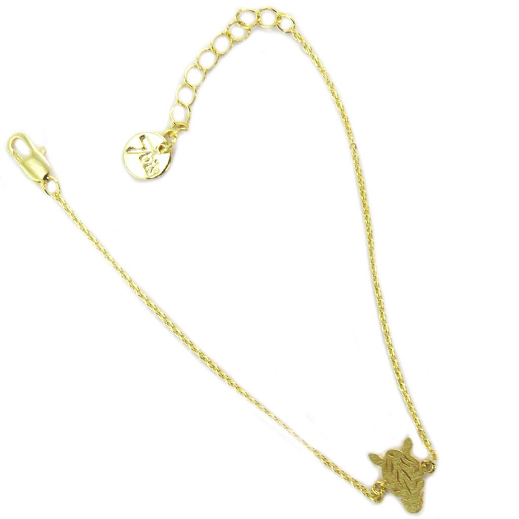 7bis [P5853] - Handmade 'Origami' (zebra) Gold Bracelet - 17x10 Mm