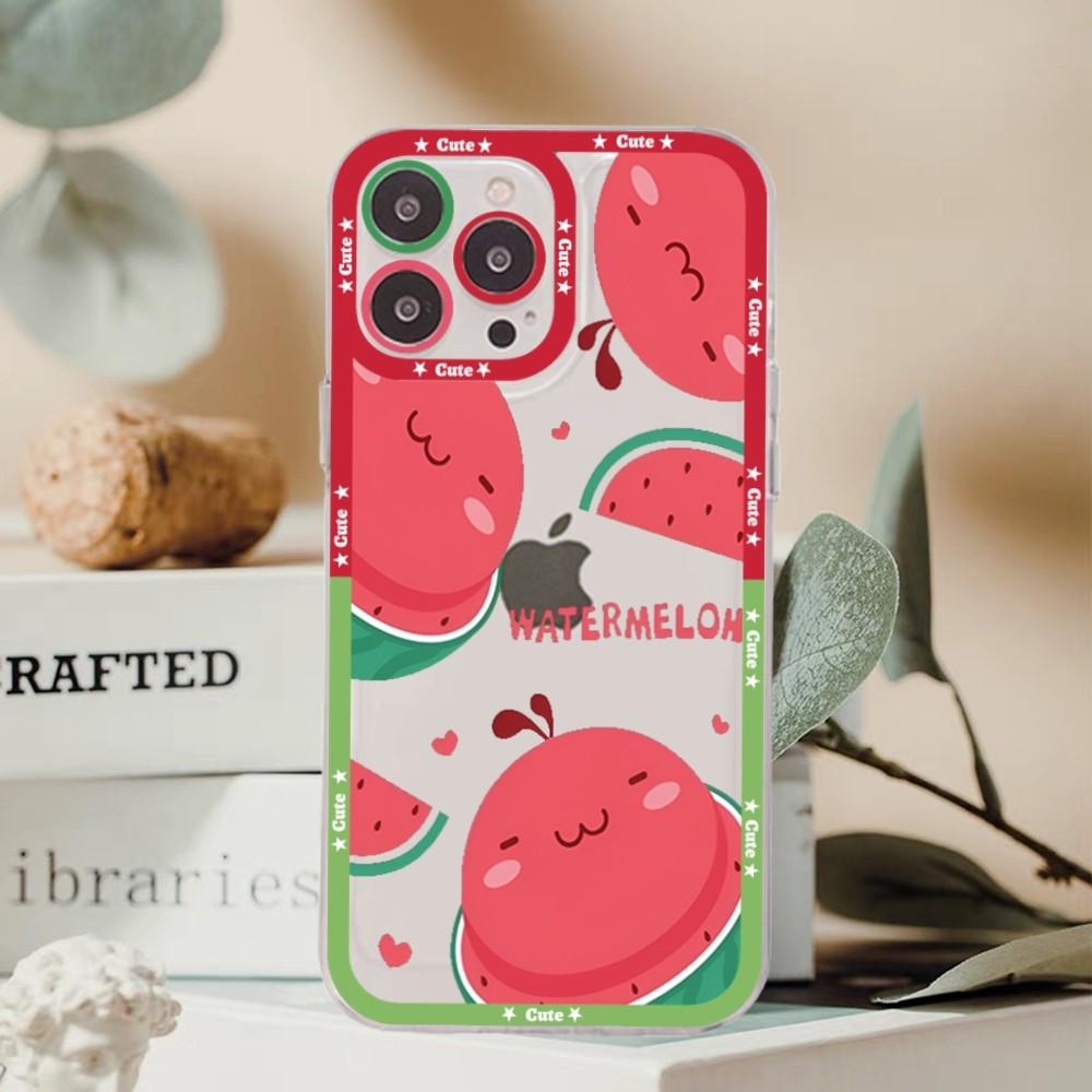 Watermelon Pattern Phone Case For Samsung S 20 21 22 23 Lite Plus Ultra Clear Mobile Cover Funda