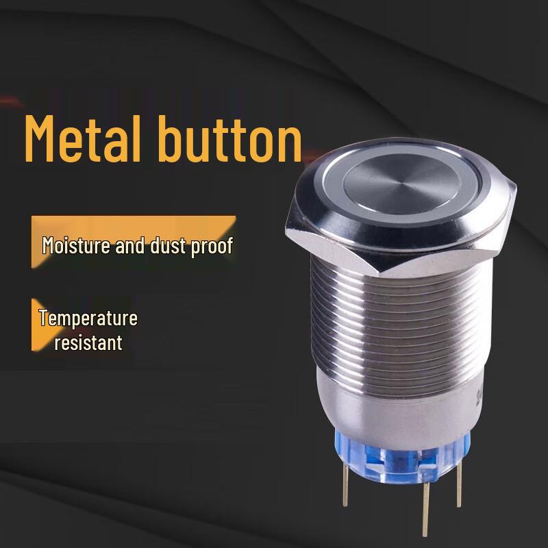 

Zhuochi 19mm Waterproof LED Momentary Push Button Switch CN plug (adapter included)